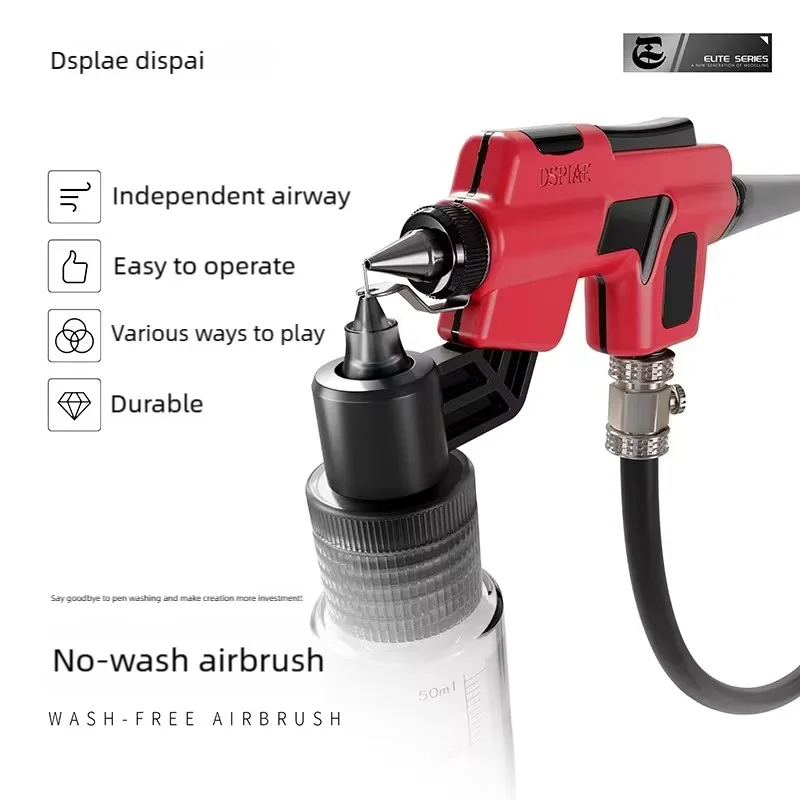 DSPIAE PT-AB Wash-Free Airbrush with Marker Rack for Gundam Scale Models Painting for Modeler Hobby DlY Tool Sets