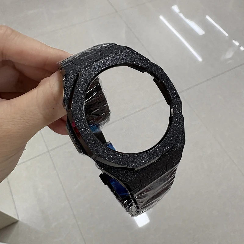 카시오ak GA2100 GA2110 Gen4 수정 키트 베젤 수정 316L 스테인리스 스틸 시계 밴드 + 케이스 남성용 메탈 스트랩