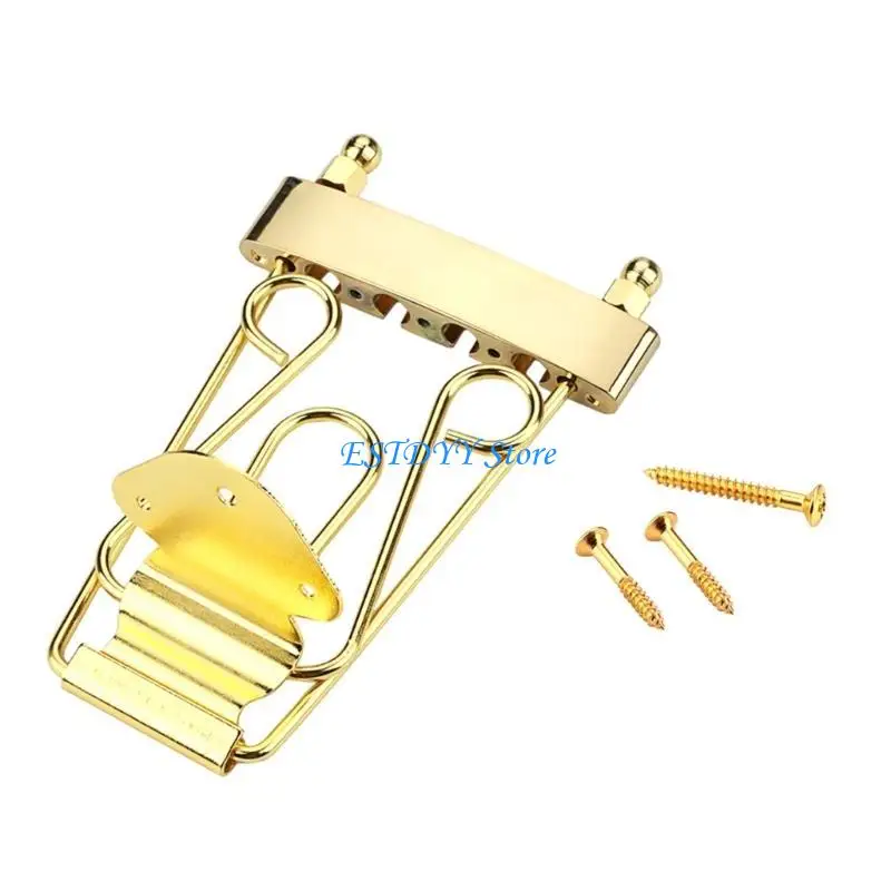 

G6DE 4 Strings Tailpiece Trapeze for Electric Guitars Tail Archtop Tailpiece Bridge