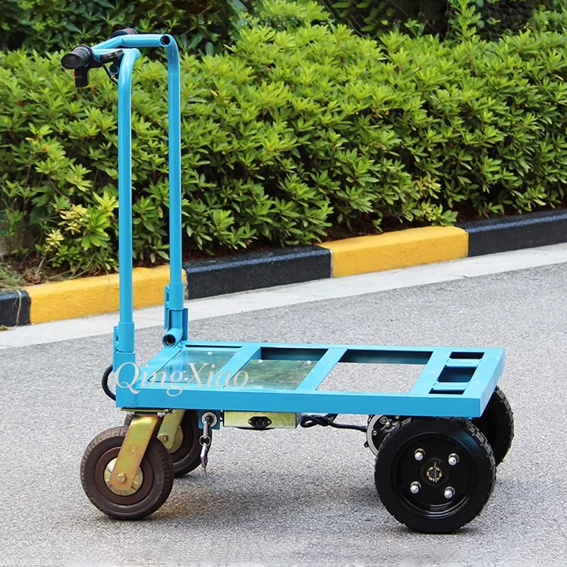 500KG Loading Capacity Warehouse Transport Cart Multifunctional Hand Push Cargo Transfer Trolleys Stable Structure Easy Maneuver