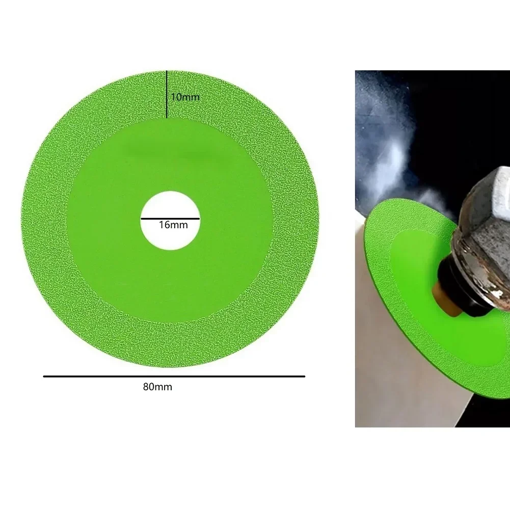 Green Glass Cutting Disc Chamfering For Smooth Cutting 1.2mm 10mm 60/80mm Diamond High Manganese Steel