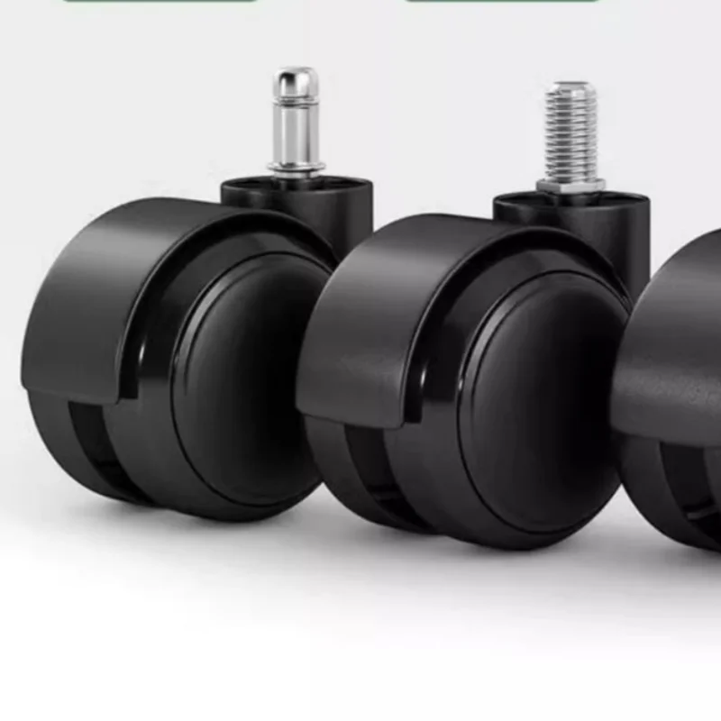 2 Inch Silent Rubber Furniture Casters Set of 5 Heavy Duty Rotating Replacement Rollers Universal Smooth Office Chair Wheel Part