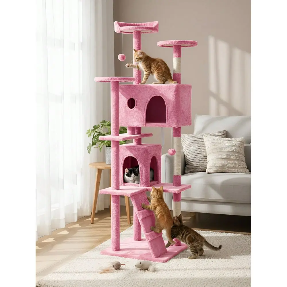 

Inch Cat Tree Tower For Indoor Cats,MultiLevel Cat Furniture Activity Center With Cat ching Posts Stand House Cat Condo Wi