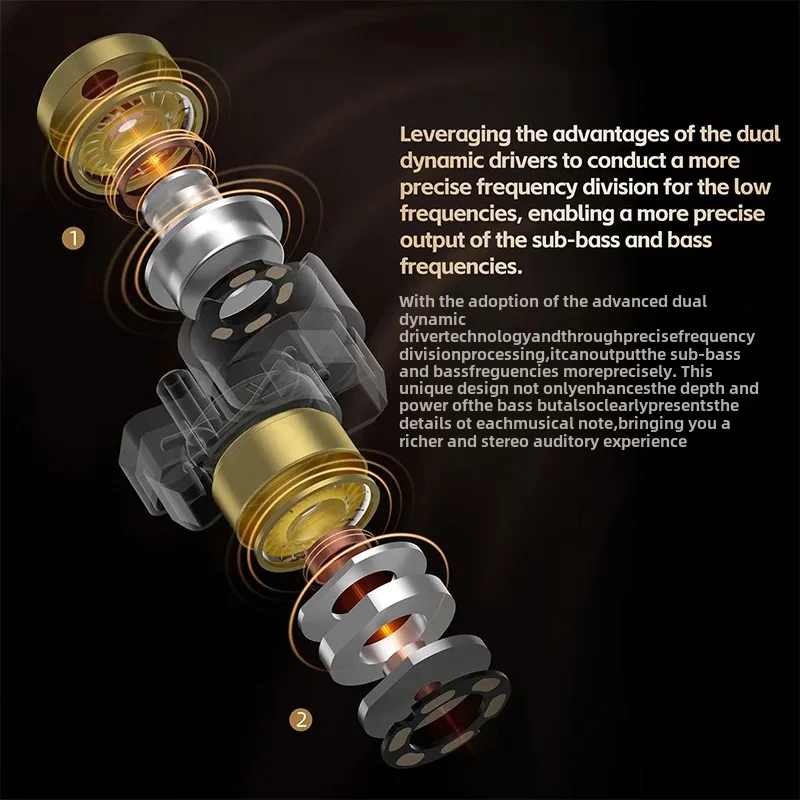 KZ ZA12 mais forte KZ híbrido IEM fones de ouvido dinâmicos com interruptores de ajuste suporta ajuste personalizado ideal para usuários profissionais