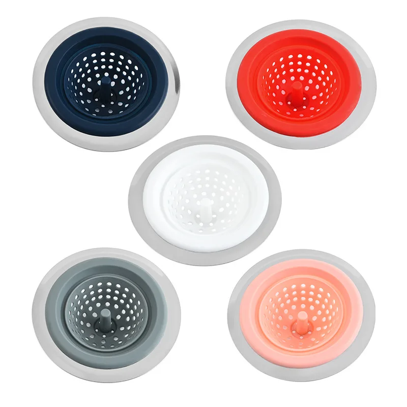 Kitchen Sink Basin Filter Strainer Sewer Floor Drain Cover Shower Hair Catcher Stopper Waste Peel Net for Bathroom Accessories