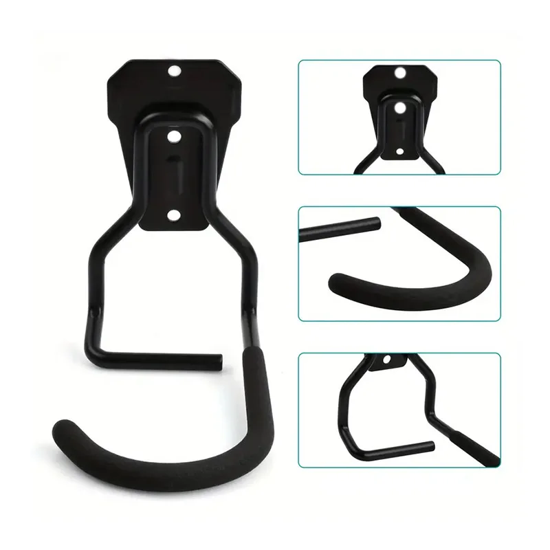 Heavy Duty Hanger Storage Bike Wall Mounted Rack Metal Hose Bracket Wall Mounted Hose Hook Bracket Anti-Rust Anti-Slip Hook