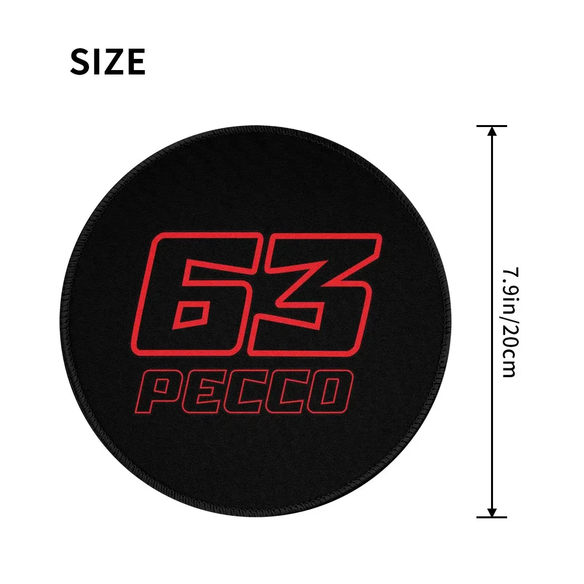Pecco Bagnaia  Round Mouse Pad Computer Keyboard Mouse Mat Gamer PC Desk Mat Office Table Mats