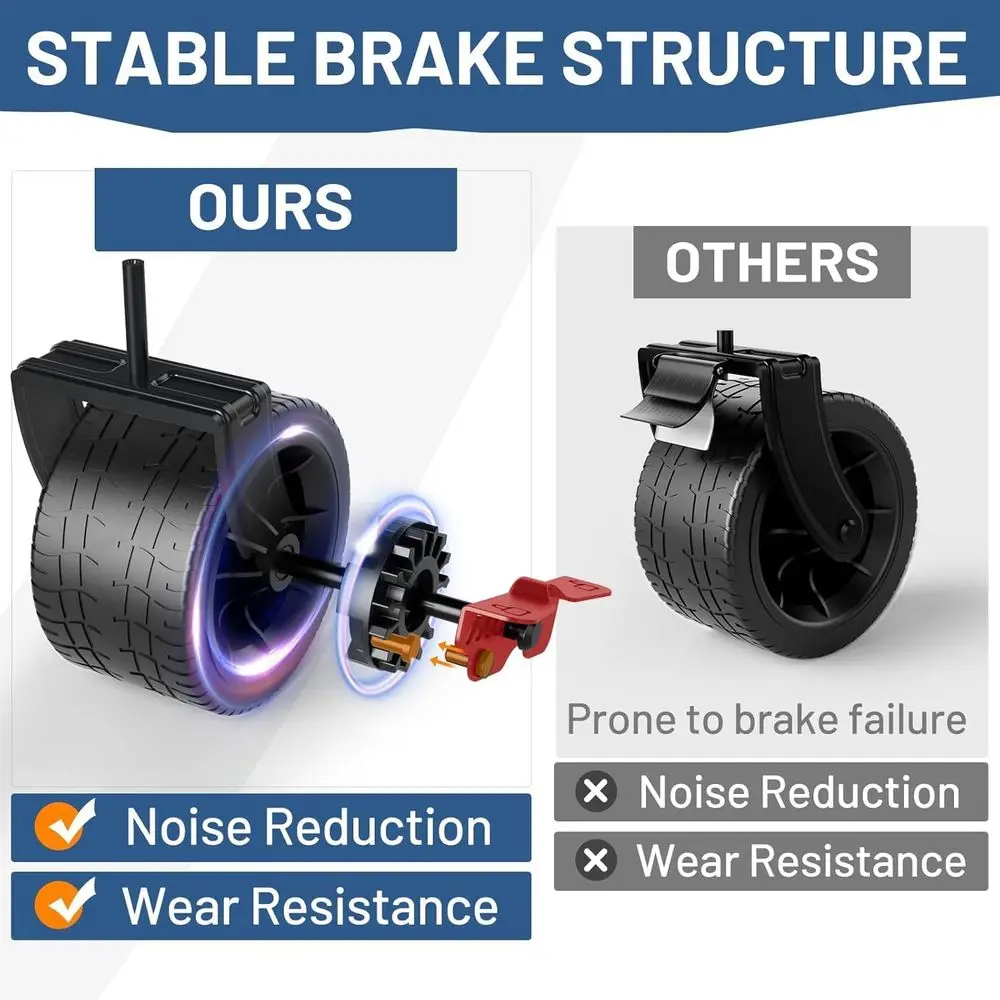 600 لتر Beast Wagon 26 بوصة عرض جدًا لجميع التضاريس قابل للطي مع عجلات كبيرة، شبكة شحن وباب خلفي، 26 بوصة عرضًا و 55.25 بوصة طولًا، 500 رطل شديدة التحمل