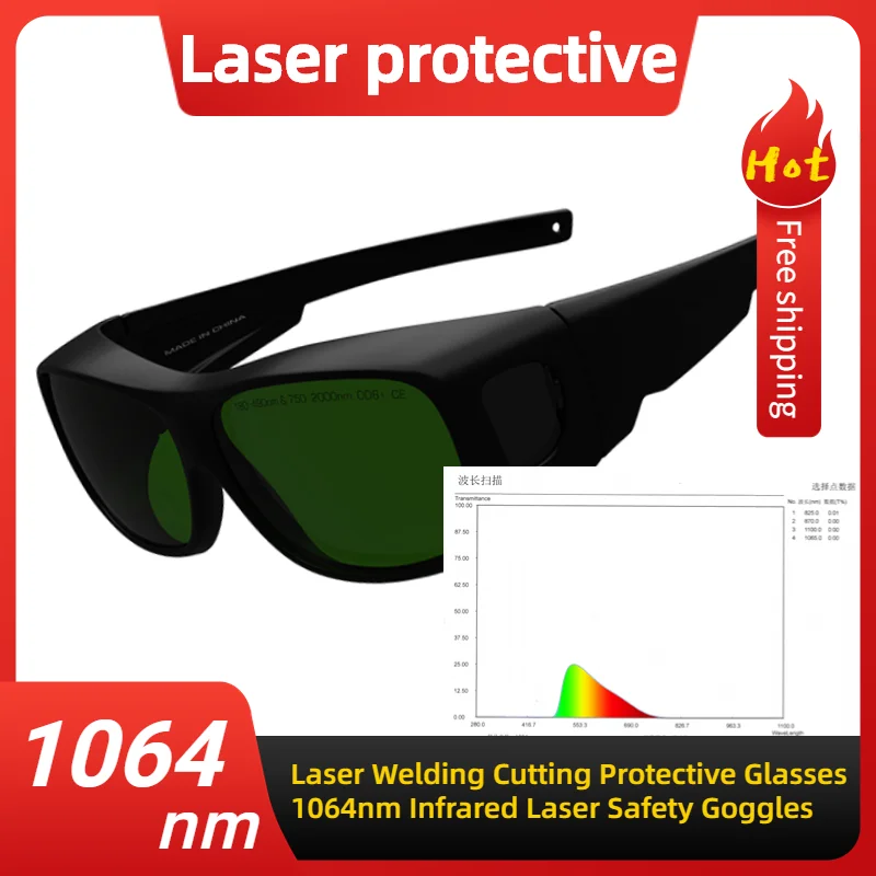 800-1700nm OD6 Automatic Soldering Protective Glasses 1064nm Infrared Laser Cutter Rust Renovation Work Safety Goggles