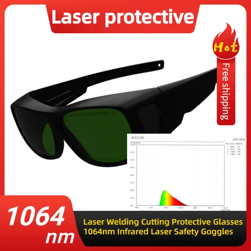 Imagen 1 del producto Gafas protectoras de soldadura automática, cortador láser infrarrojo, renovación de óxido, gafas de seguridad para el trabajo, 800-1700nm, OD6, 1064nm