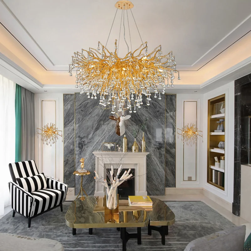 Postmodern Living Room Dining Room Crystal Glass Lighting Creative Personality Front Desk Clothing Store Decorative Chandeliers