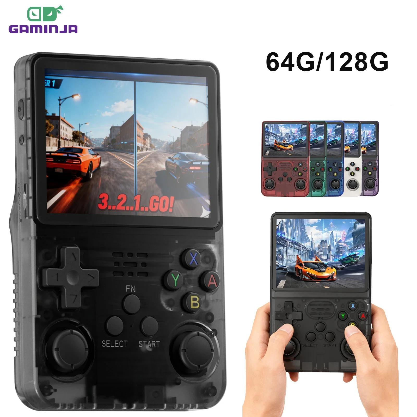 

R36S Game Retro Handheld Gaming Console 3.5Inch IPS Screen Built in 64GB/128GB Memory Classic Games Handheld Game Console