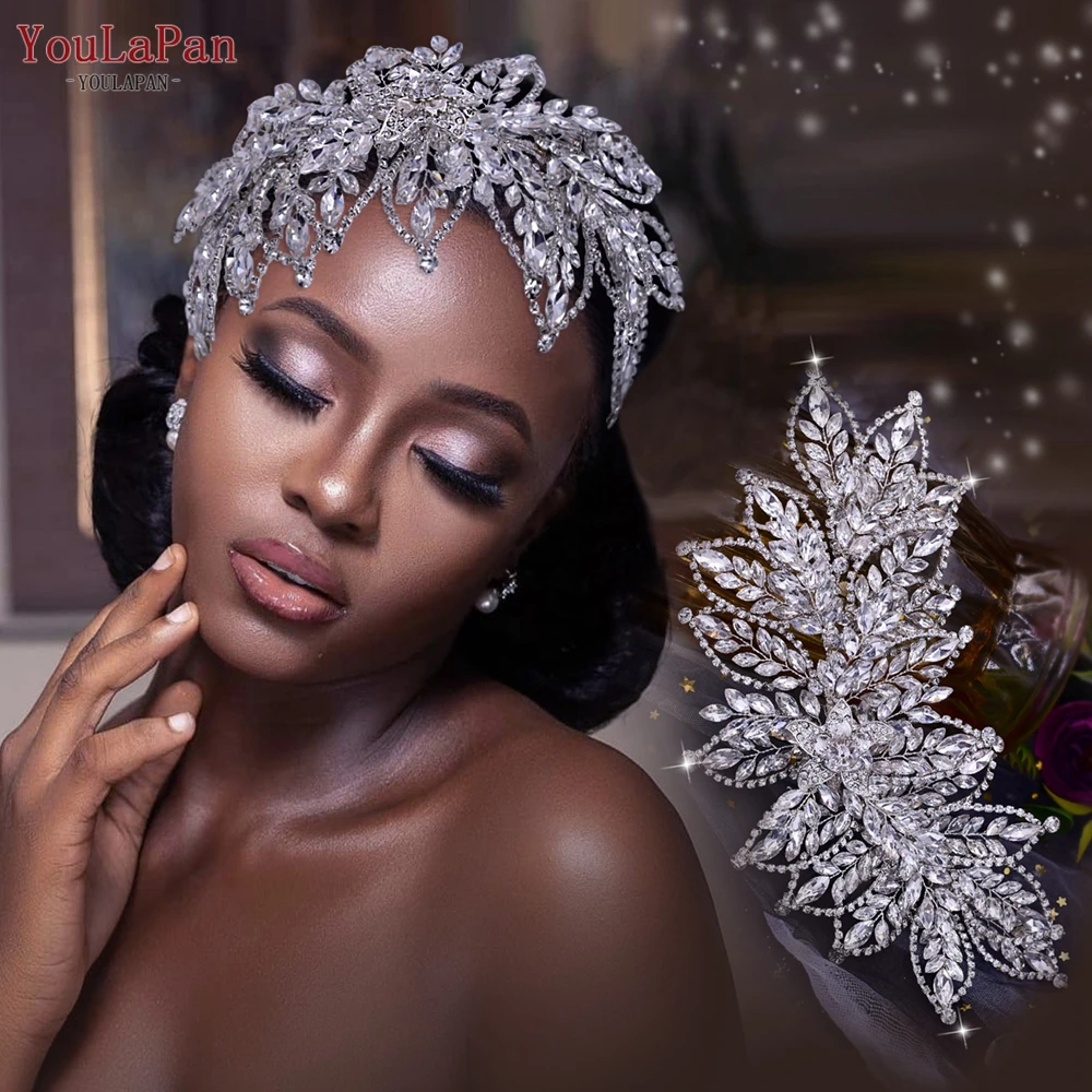 

YouLaPan HP413 Crystal Bridal Tiara Crown Wedding Hair Accessories Bridal Headwear Handmade Rhinestone Headband Women Headpiece