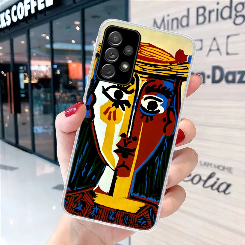 Picasso Abstract Art Painting Soft Soft Phone Case for Samsung Galaxy A51 A71 A41 A31 A21S A11 A10 A20E A30 A40 A50 A70 A6 A7 A8