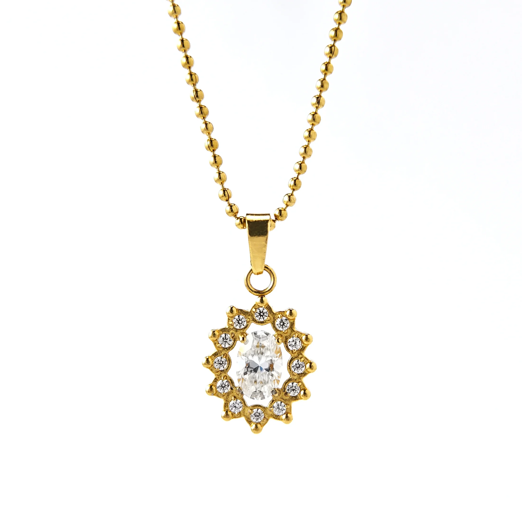 

1 шт. Колье с подвеской из синтетического муассанита овальной формы 0,5 карата, изысканное и ослепительное украшение.