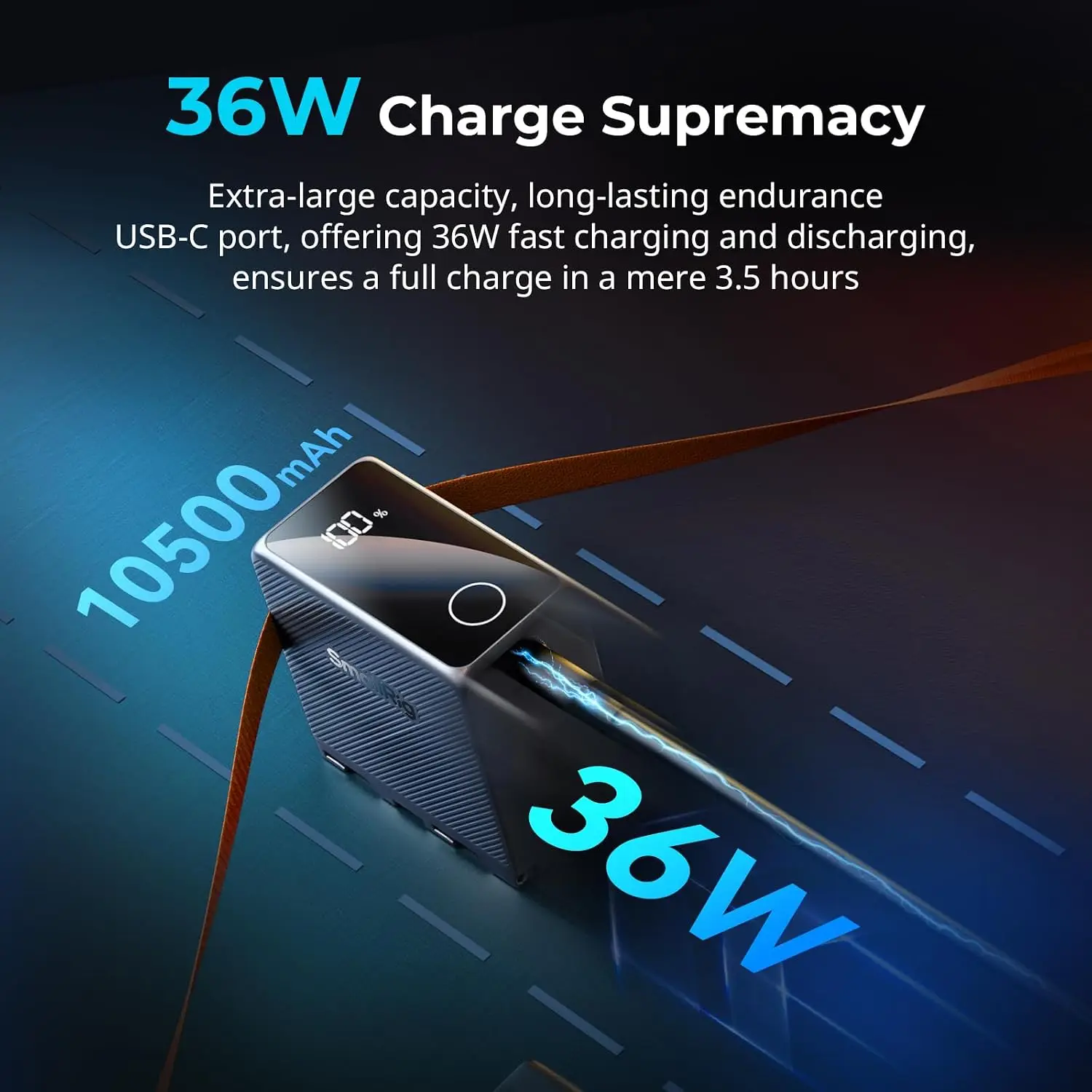USB-C NP-F970 Battery, 10500mAh, 3.5-Hour Fast Charging, NPF Rechargeable Battery