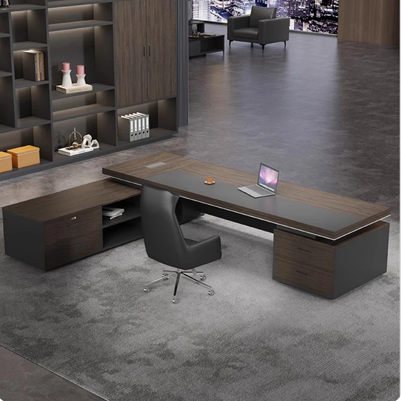 Luxury Study Gaming Desk Office Reception Black Meeting Modern Table Conference Console Escritorio Oficina Rustic Furniture