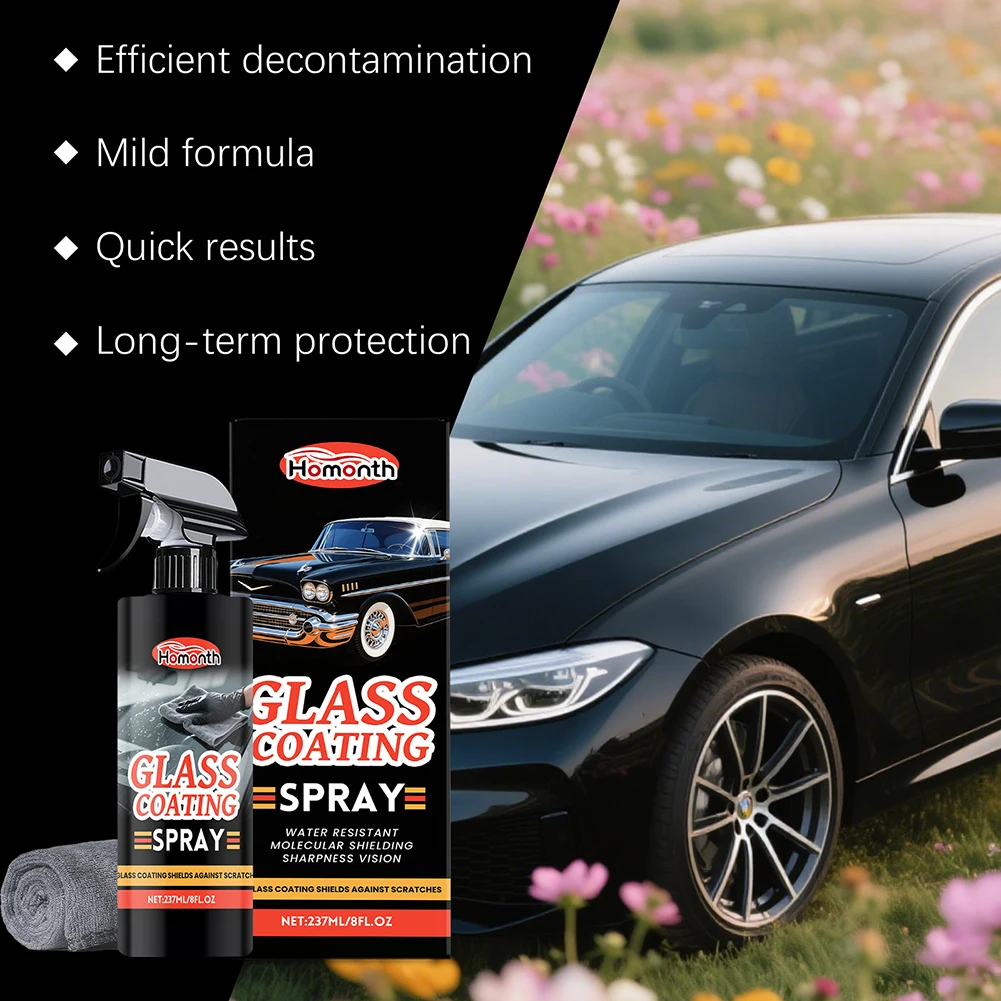 Automotive Glass Anti-Fog Spray Achieves Crystals Clear Streak-Free Glass For Superior Visibility For Rainy Commute Driving