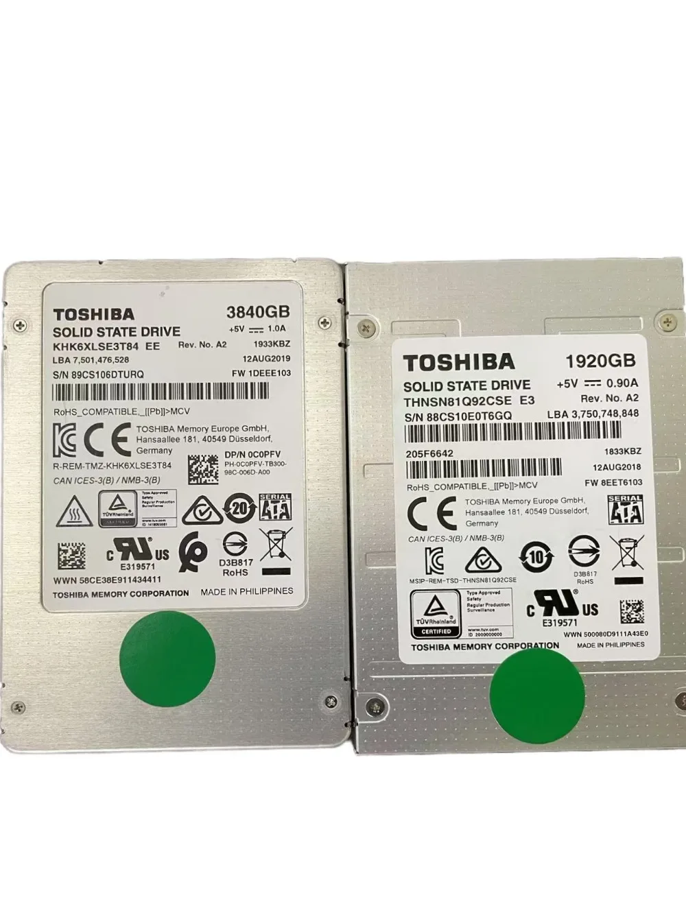 Particules d'Occasion SSD 1.92T HK4R MLC 1.92T SATA sain 95 + SSD qualité entreprise