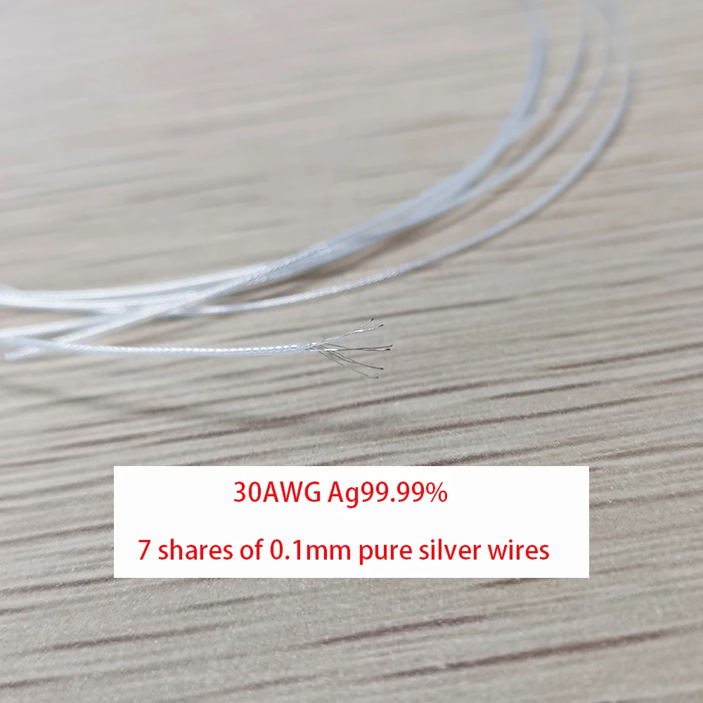 ピュアシルバーヘッドフォンケーブル,日曜大工のヘッドフォン用アクセサリー