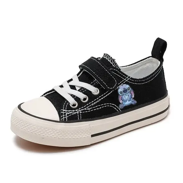 Zapatos de lona Lilo Stitch para niña y niño, zapatillas deportivas de dibujos animados, informales de Disney, cómodas, tenis con estampado