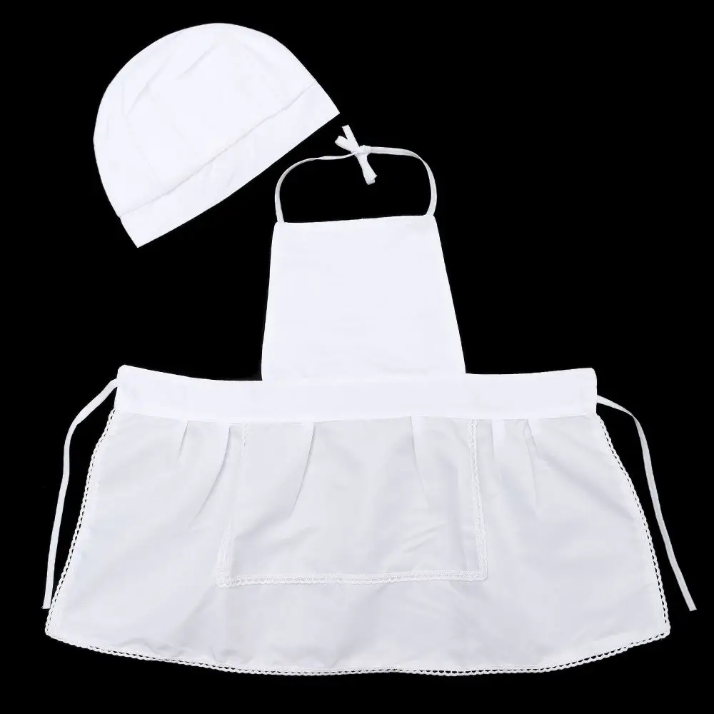 Baby Chef Apron Hat for Kids Costumes Chef Baby Cook Costume Newborn Photography Prop Newborn Hat Apron