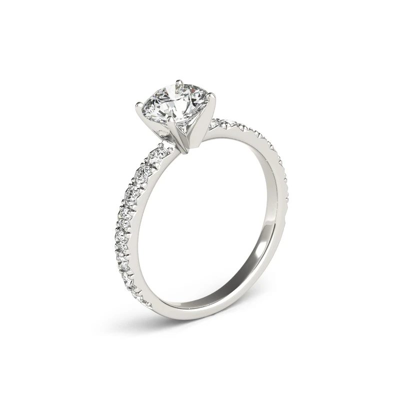 1 Carat Moissanite 925 Sterling Silver Wedding Ring For Women Engagement Band Solitaire Fine Jewelry