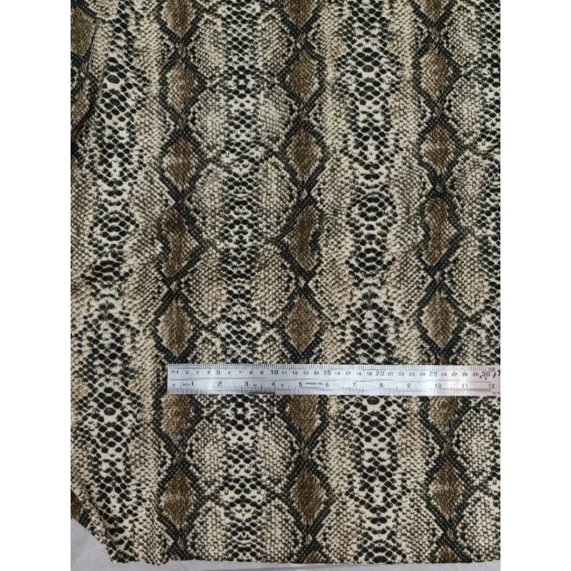 Milk Thread Snake Pattern Printed Fabric for Knitted Four Face Elastic Performance Dance Clothing Fabrics Diy Sewing Cloth