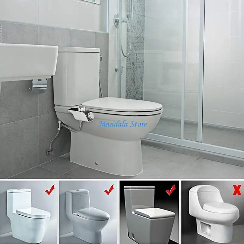 

U2JC Upgraded Cold & Hot Double Bidet Toilets Seats Cover for Women ABS