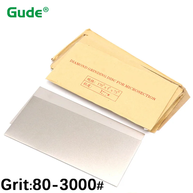 

Rectangle Diamond Grinding Disc 170*75mm knife tool Jade Jewelry Polishing Sheet 80-3000 Grit