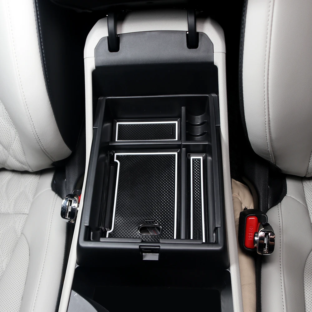 

Автомобильный черный центральный ящик для хранения, консоль, подлокотник, органайзер, держатель ABS для Kia Sportage NQ5 2023-2026, аксессуары для внутренней отделки автомобиля