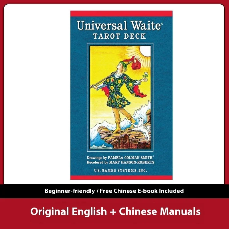 Imported Genuine Popular Rider-Waite Tarot Deck For Beginners - Complete Set Of 78 Cards, Traditional & Universal