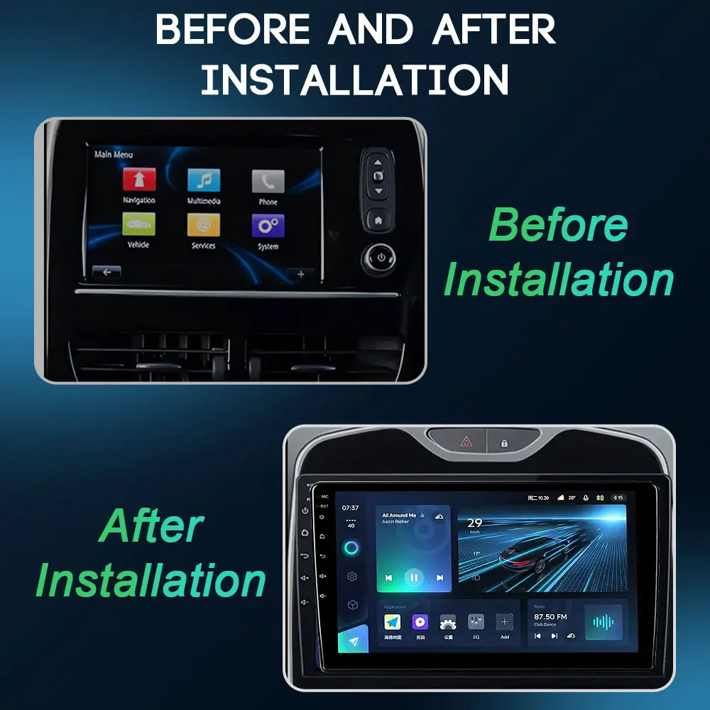 10'' For Renault Clio 4 2012 2013 2014 2015 2016 2017 2018 Carplay Car Radio Multimedia Video Player Android 14 Auto 4G WIFI GPS