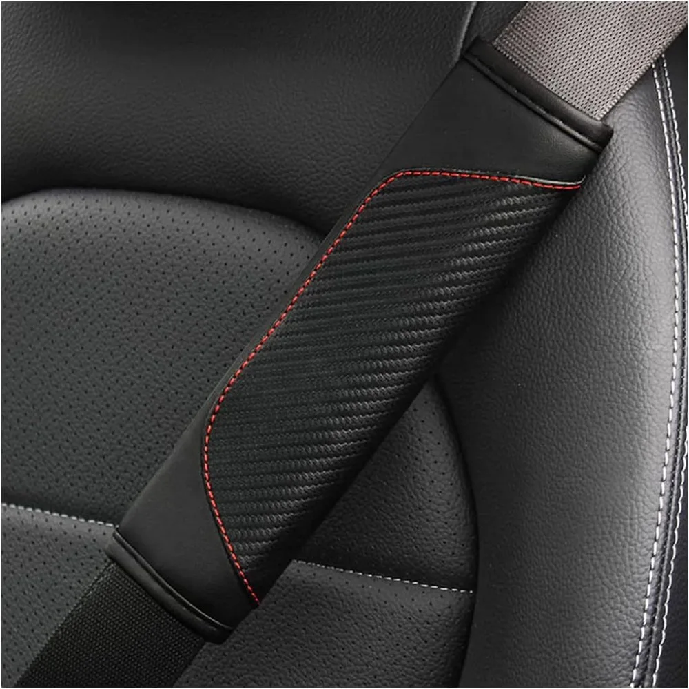 PU Leather Safety Belt, Shoulder Cover, Breathable Protection, Padded for Easy Car Entry, Car Accessories, 1/2 Pack