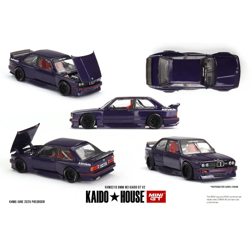 Diecast Kaido House X MiniGT 1:64 Scale BMW M3 E30 GT V2 Alloy Car Model