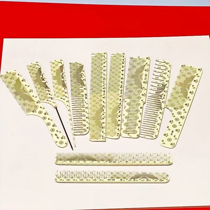 

Laser Pattern Size Combs Barber Shop Women's Long Hair Men's Flat Cut Comb Pointed Tail Hair Brush Hairbrush Salon Styling Tools