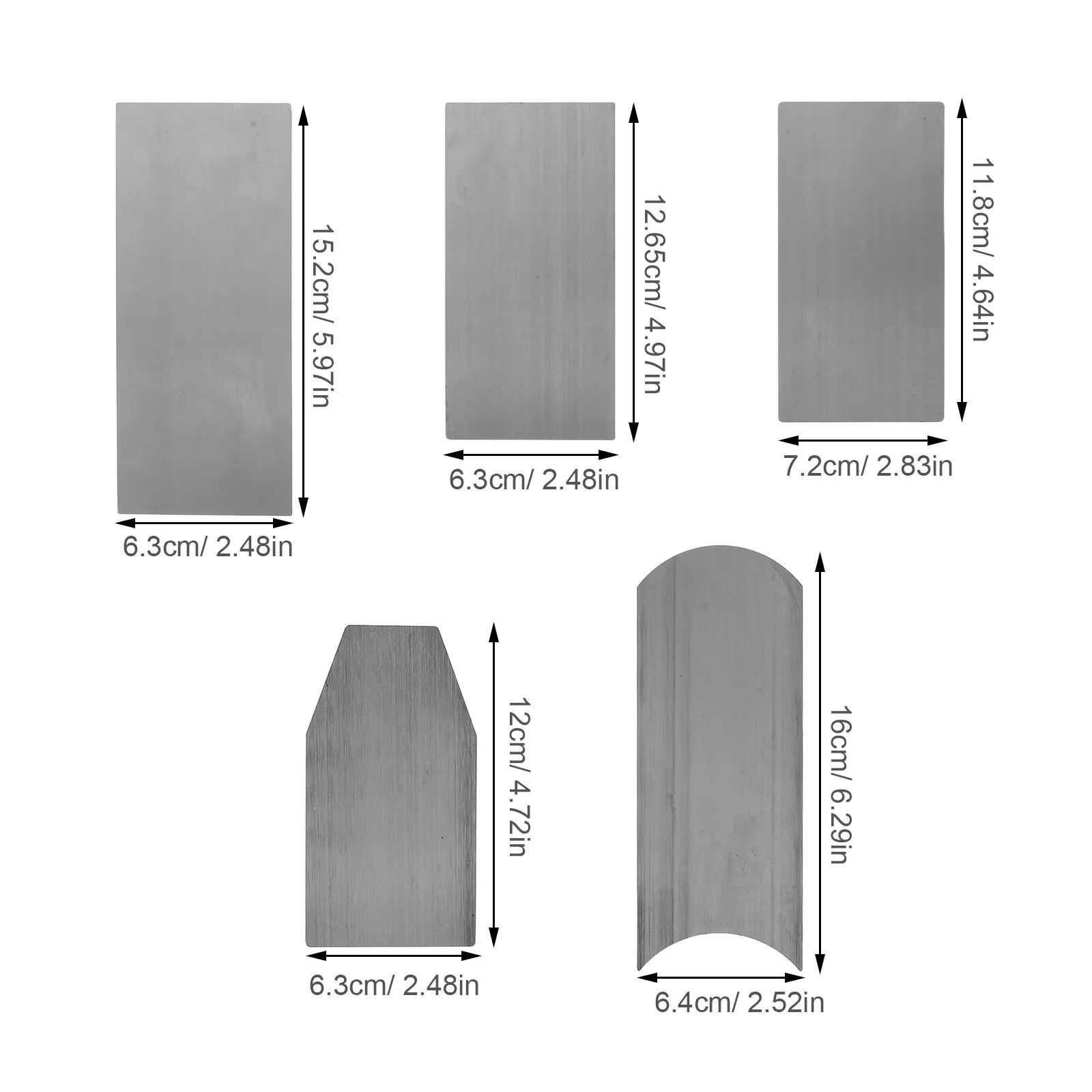 6Pcs Woodworking Cabinet Scraper Multi-Shaped Precision Tool Smooth Fine Finishing for Furniture DIY Repairs Wood Scraper Set
