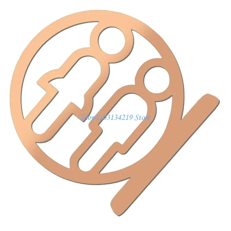 N5KC ACRYLIC ROVOOM TERBUSai Rambu Kamar Mandi Bergaya untuk Hotel dan Restoran