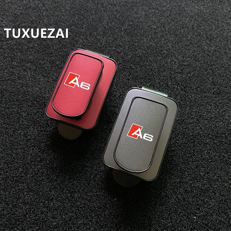 TUXUEZAI For Audi A6 Car Glasses Clip U-shaped Card Slot Car Sun Visor Glasses Card Ticket Storage Clip Bracket Car Accessories