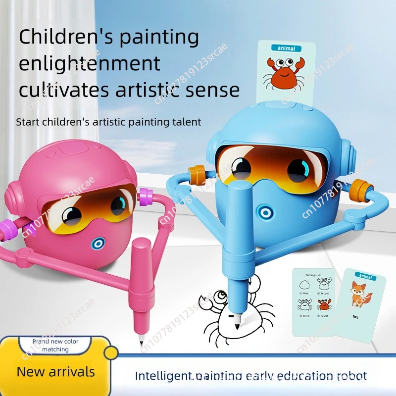 

Popular early education intelligent automatic painting robot 3-8 years old enlightenment children birthday gift toy
