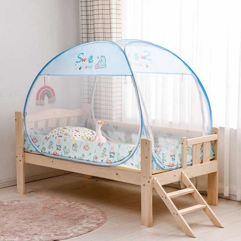 Summer Children's Bed Mosquito Net Cartoon Baby Crib Mosquito Net Full-coverage Universal Foldable Yurt Anti-fall Mosquito Net