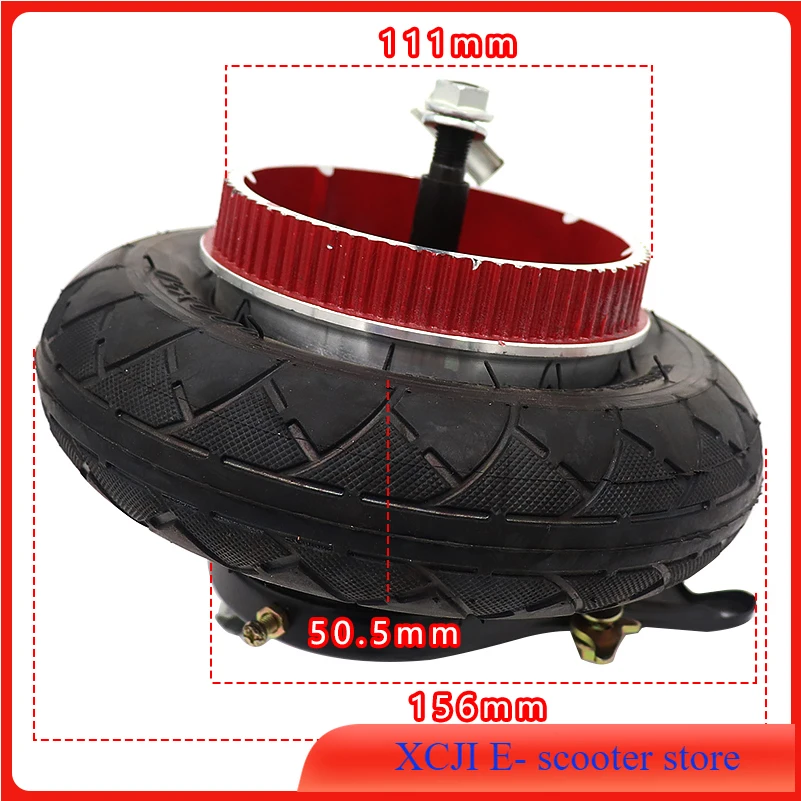 200X50 8 inch rear wheel tube tyre with synchronous belt hub aluminum alloy rim for 200*50 Electric Mini Bike Scooter