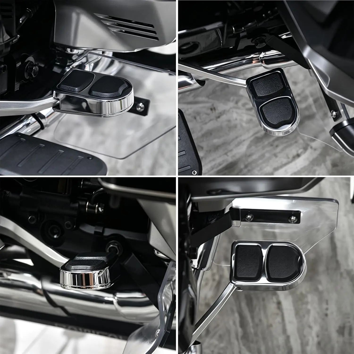 PANICAL Motorcycle Chrome Brake Pedal Cover Pedal Pads Footrest Foot Pens For Honda Goldwing Gold wing GL1800 2018-2026