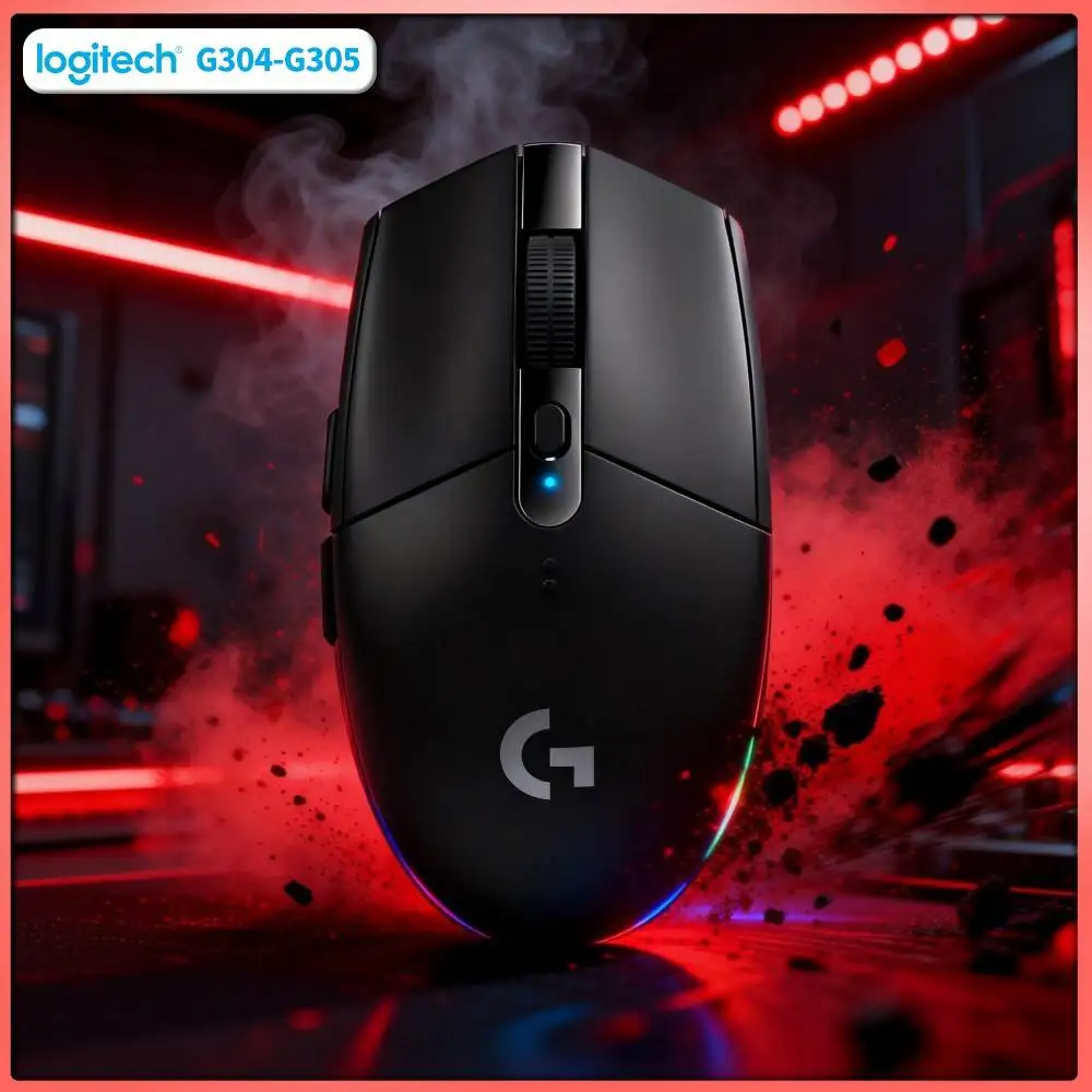 Logitech G304 LIGHTSPEED Wireless Gaming Mouse 12000 DPI 1ms Latency HERO Sensor 250hr Battery Responsive Click Feedback Users