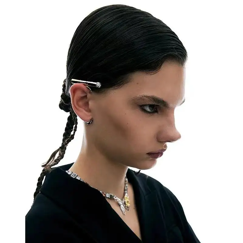 Vintage Style Cigarette Ear Clip; Unisex Punk Rock Hip Hop Ear Bone Stud Earring for Women and Girls