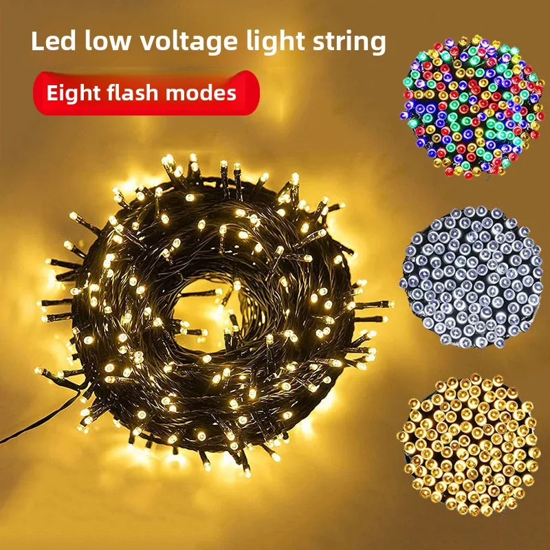 outdoor-low-voltage-starry-sky-string-lights-dark-green-line-led-small-colored-lights-courtyard-tree-binding-decorative-light