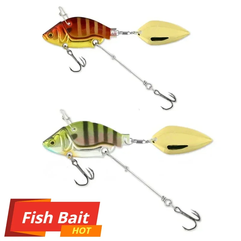 

1Pcs Rotating Metal VIB vibration Bait Spinner Spoon Fishing Lures 13.6g 4.4cm Jigs Trout Winter Fishing Hard Baits Tackle Pesca