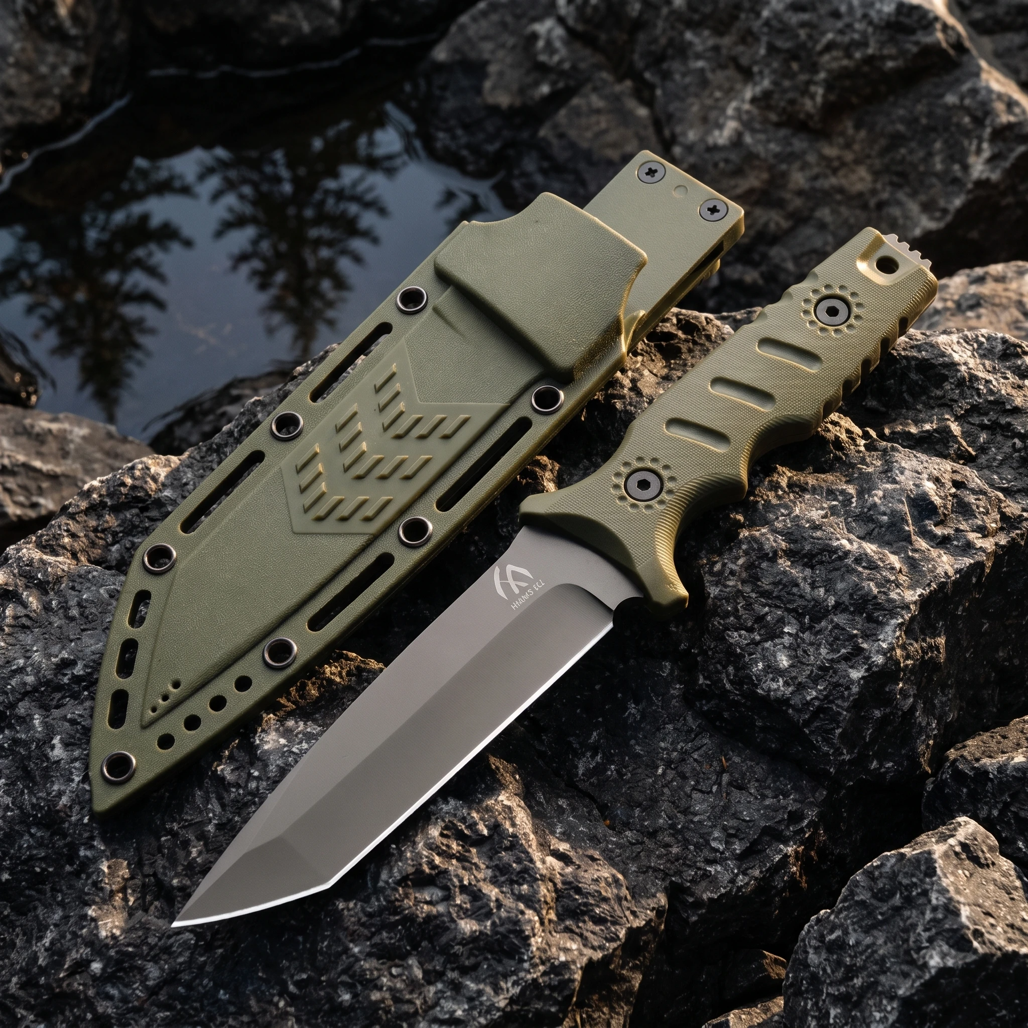 High-hardness outdoor all-in-one knife for wilderness hiking and camping, multifunctional tool, perfect gift for men
