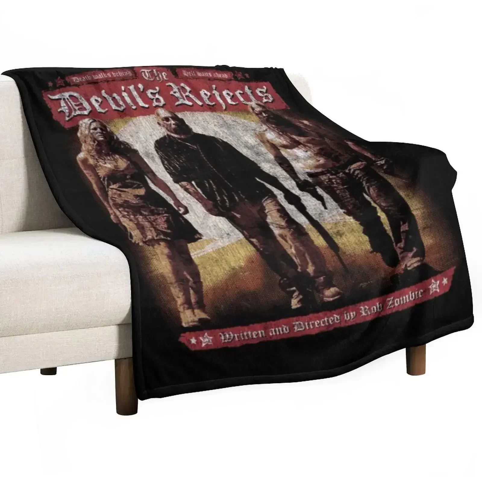 The Devils Rejects Throw Blanket Bed Flannel Fabric Multi-Purpose halloween Blankets