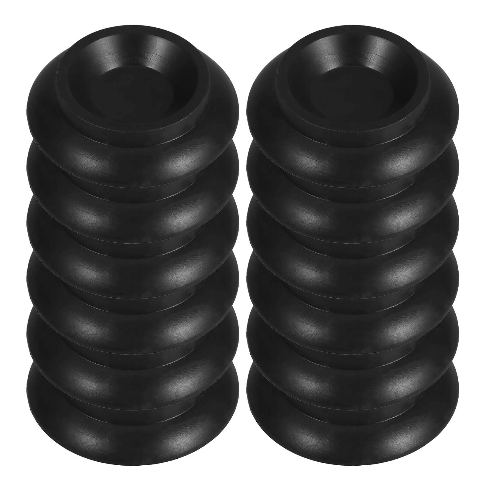 

12 Pcs Refrigerator Foot Pad Furniture Legs Feet Piano Pads for Floor Chair Black Non Slip Protectors
